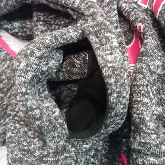 New Look Womens Hoodie Sweatshirt Gray Pink M‎ Legendary Marled Pockets - Picture 12 of 12